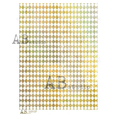 A4 Gold Metallic Harlequin Rice Paper - AB Studios 5811