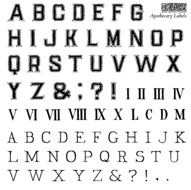 Iron Orchid Designs - Apothecary Labels Stamp