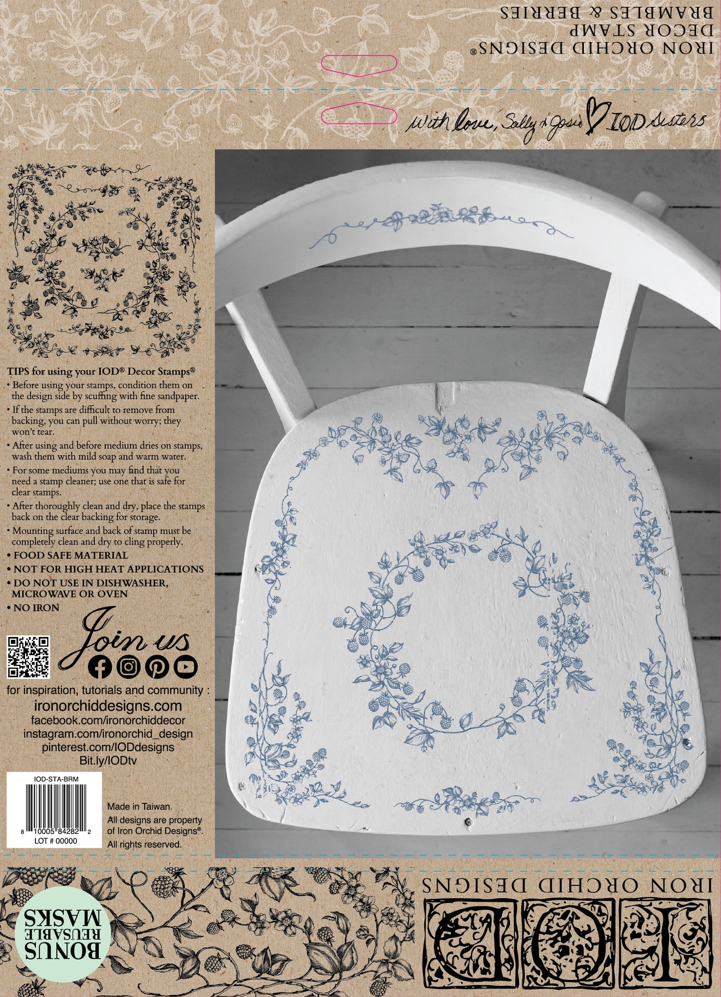 Iron Orchid Designs - Brambles & Berries Stamp