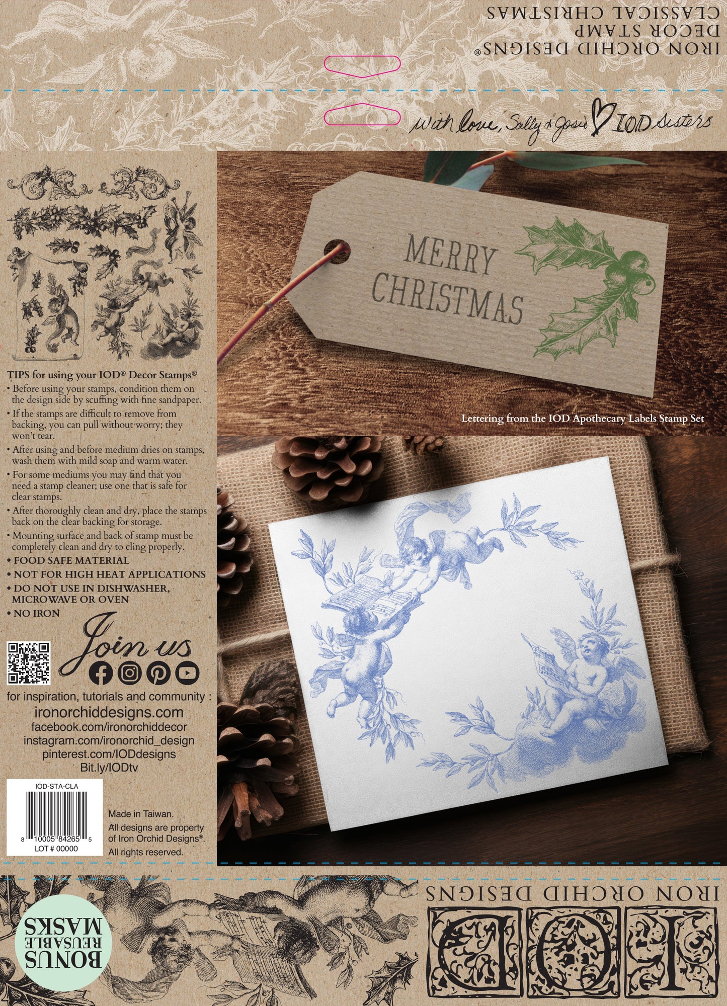 Iron Orchid Designs - Classical Christmas Stamp
