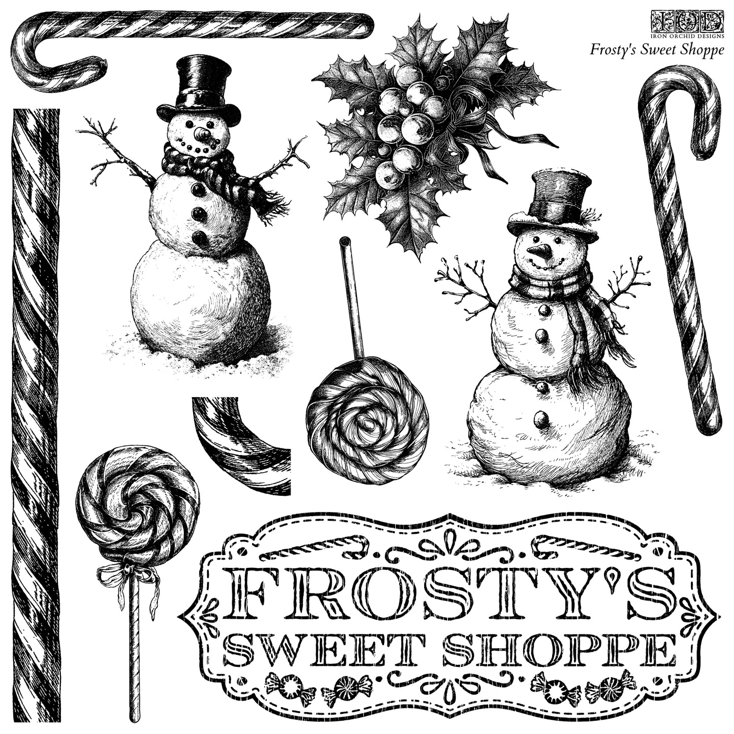 Iron Orchid Designs - Frosty's Sweet Shoppe Stamp