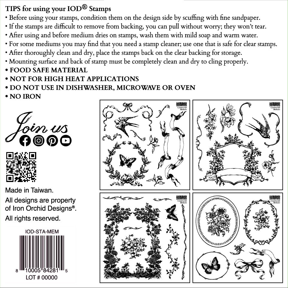 Iron Orchid Designs - Countryside Memoirs 6x6 Stamp