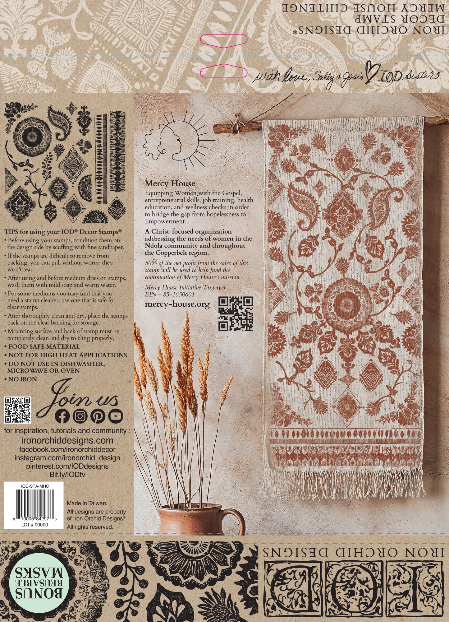 Iron Orchid Designs Mercy House Chitenge Stamp