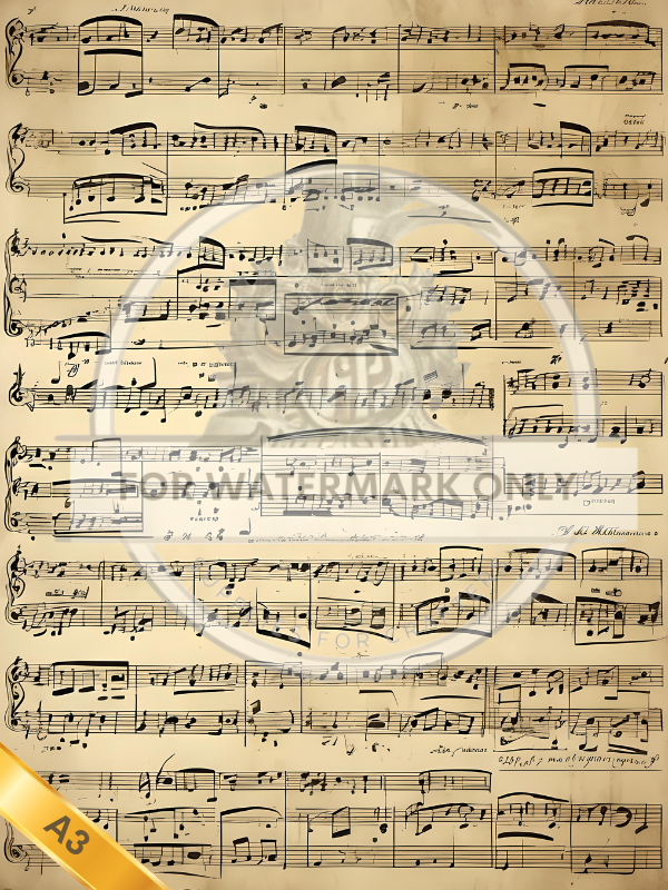 A3 Symphony Music Sheet DC 5050 - Decoupage Central