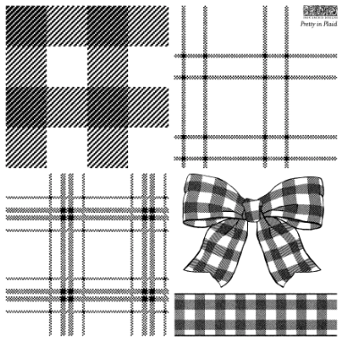 Iron Orchid Designs - Pretty in Plaid Stamp-Retiring
