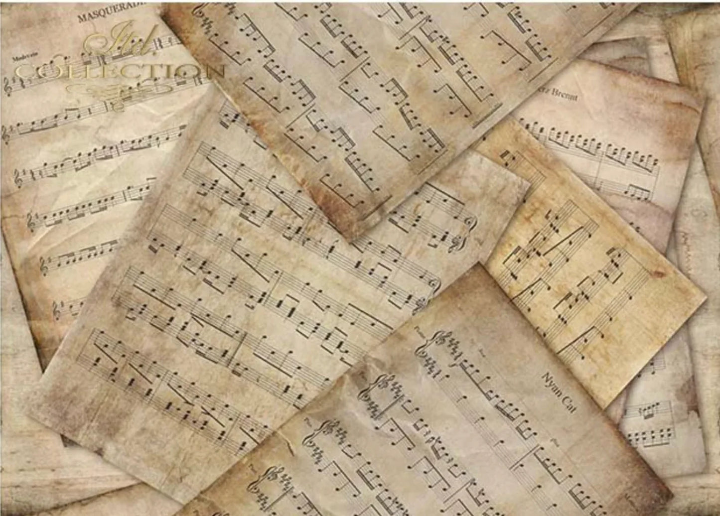 A4 Music Sheets Decoupage Paper - ITD R1111