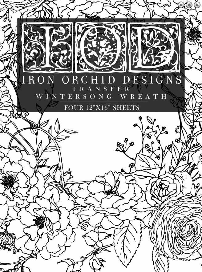 Iron Orchid Designs - Wintersong Wreath - Paintable Transfer