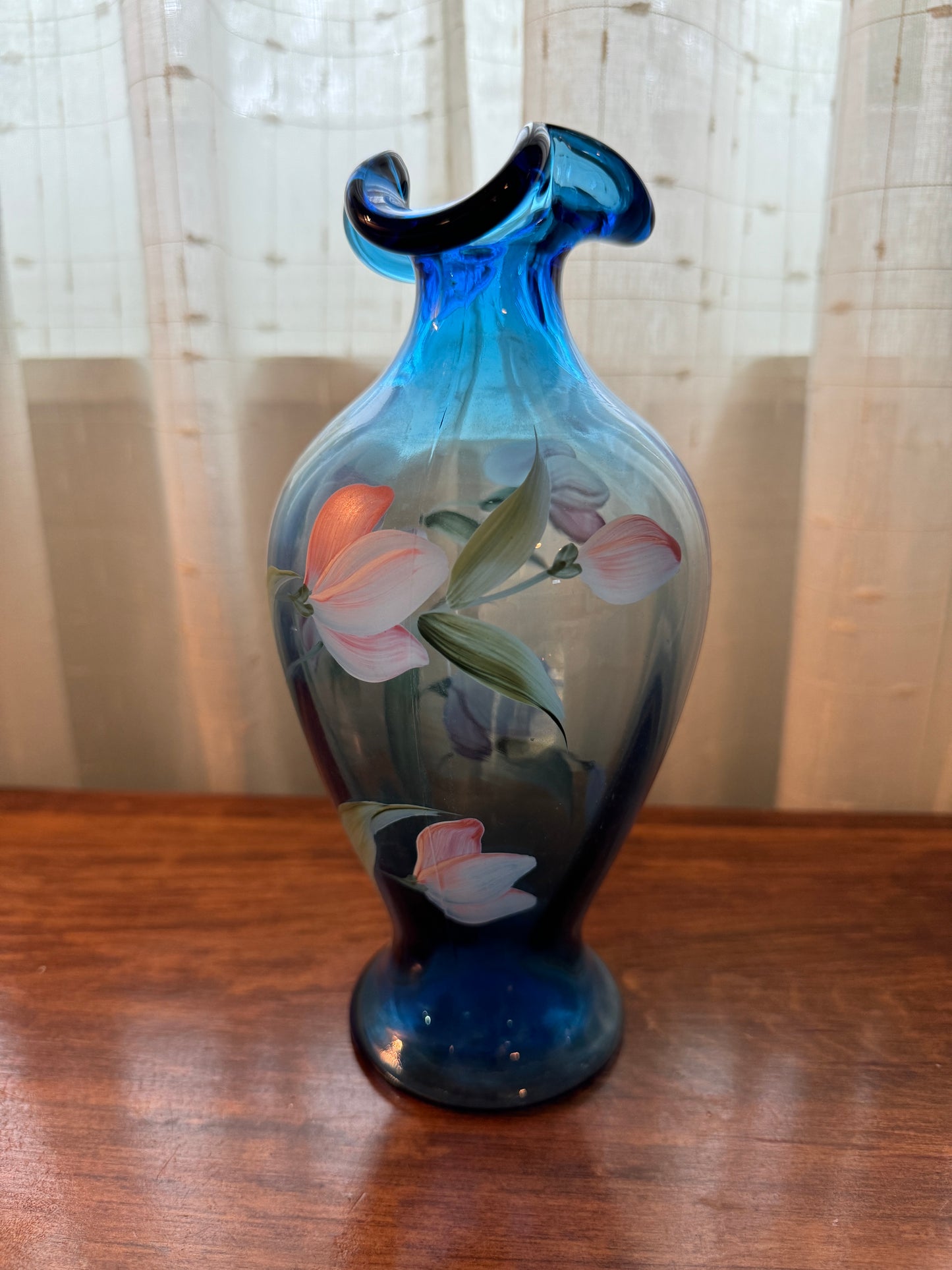 Vintage Fenton Handpainted Vase