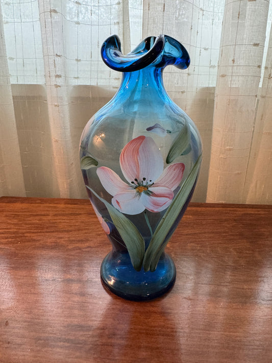 Vintage Fenton Handpainted Vase