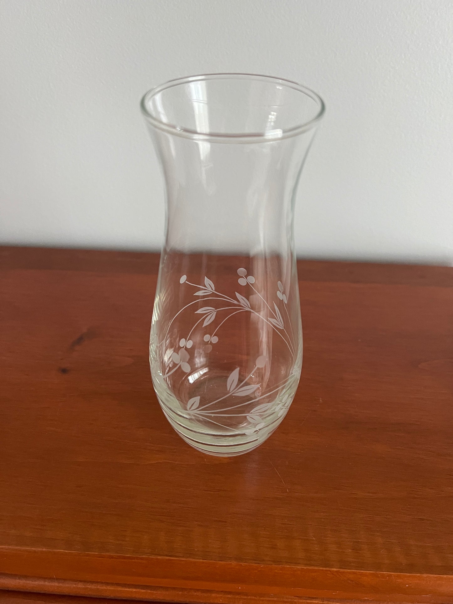 Vintage Pasabahce Etched Vase