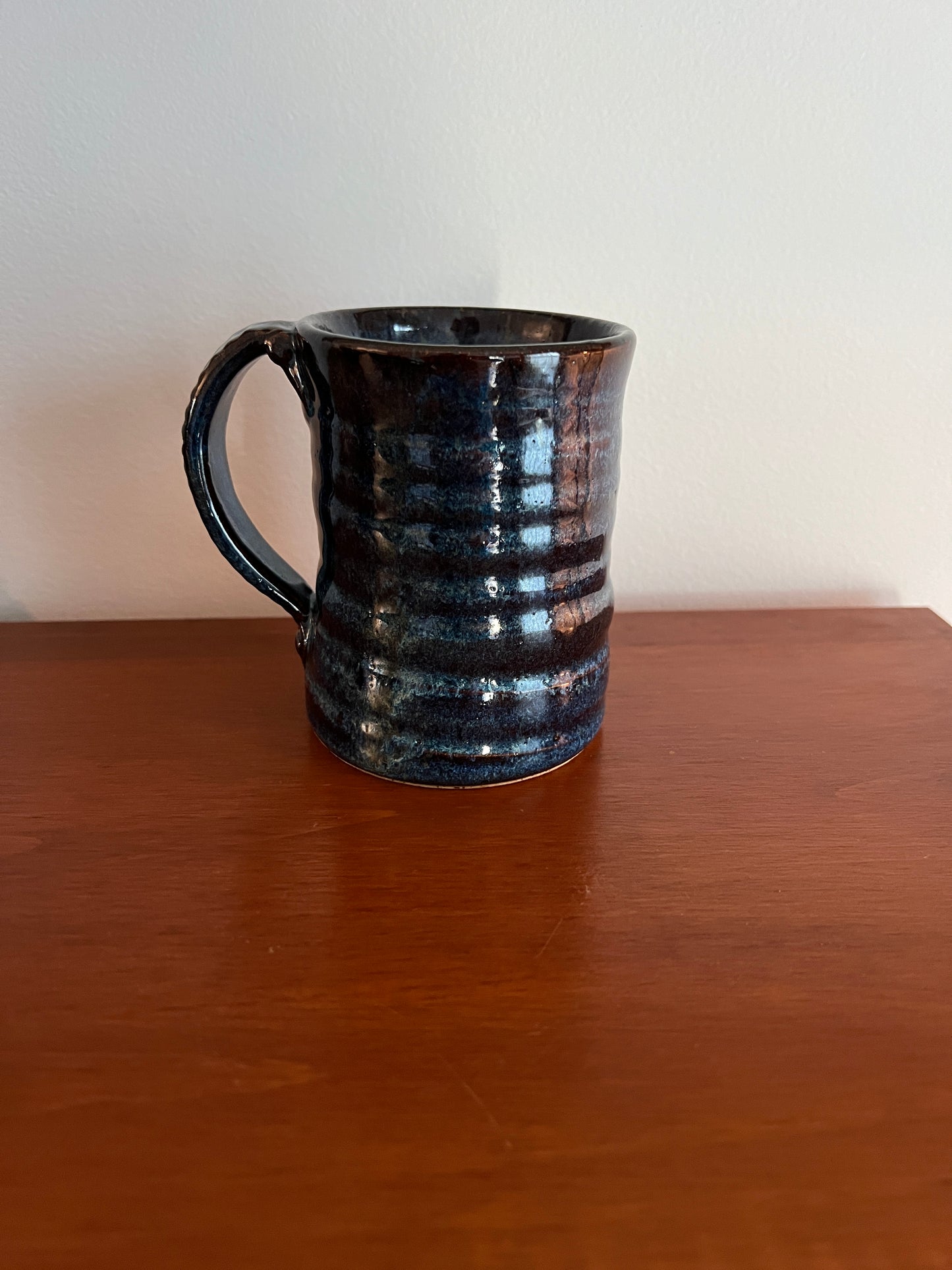 Deep Blue Handmade Pottery Bowl + Mug