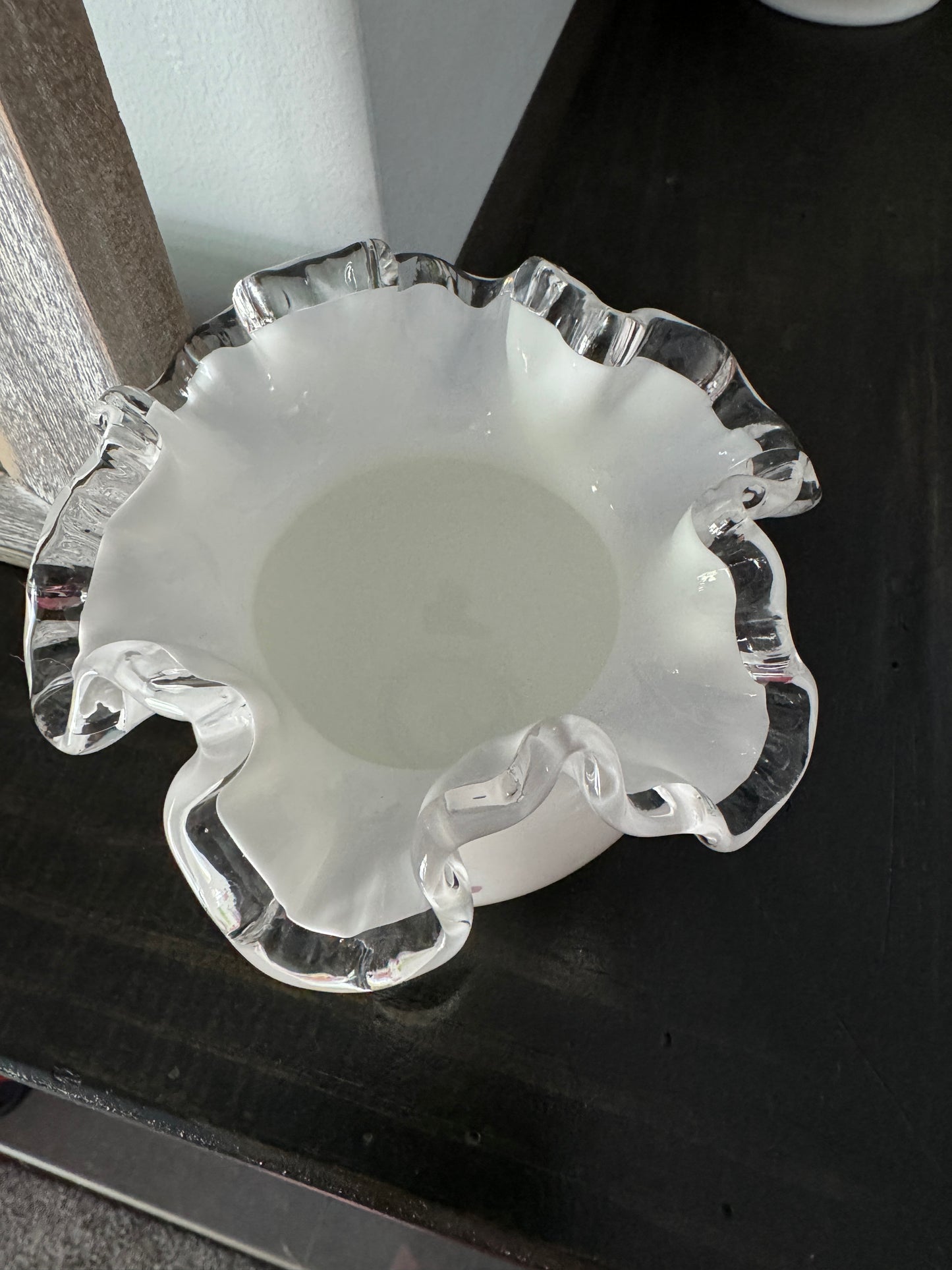 Vintage Fenton Silver Crest Bowl