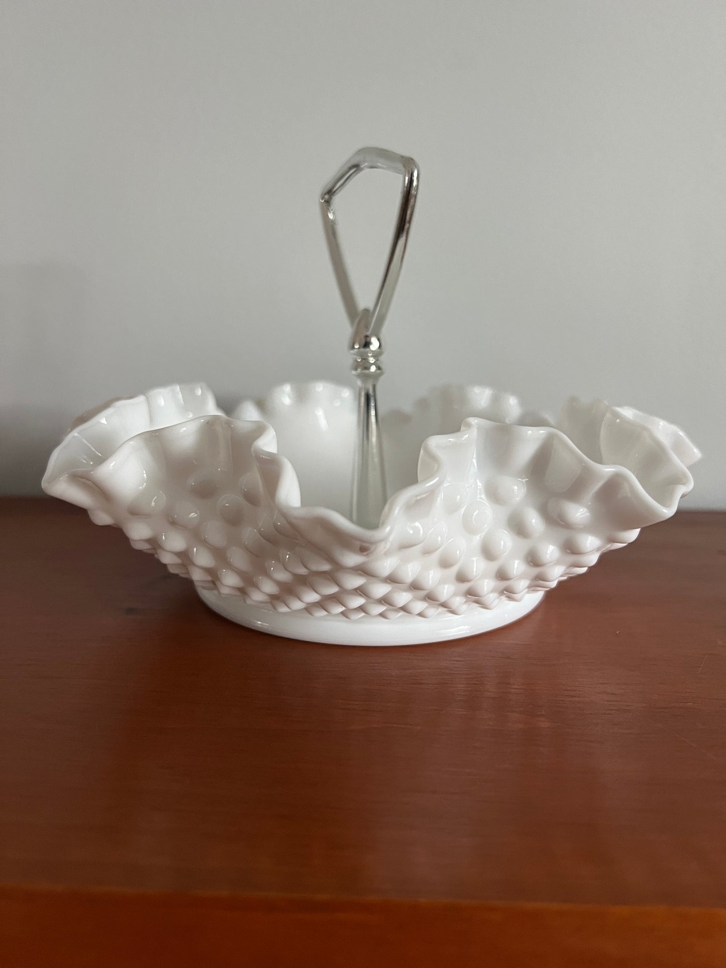 Fenton Milk Glass Basket/Dish