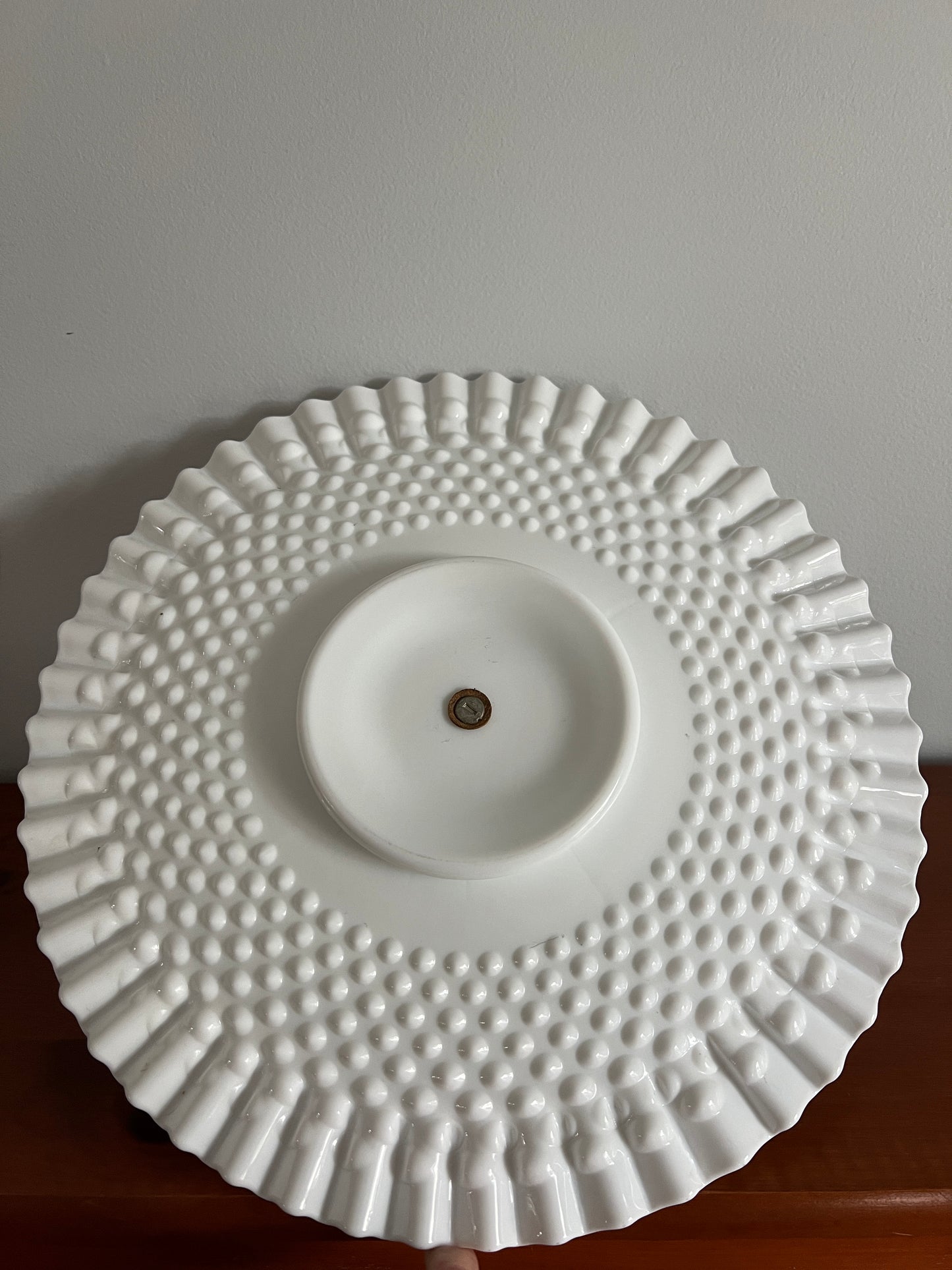 Fenton Sandwich Tray Hobnail Milk Glass