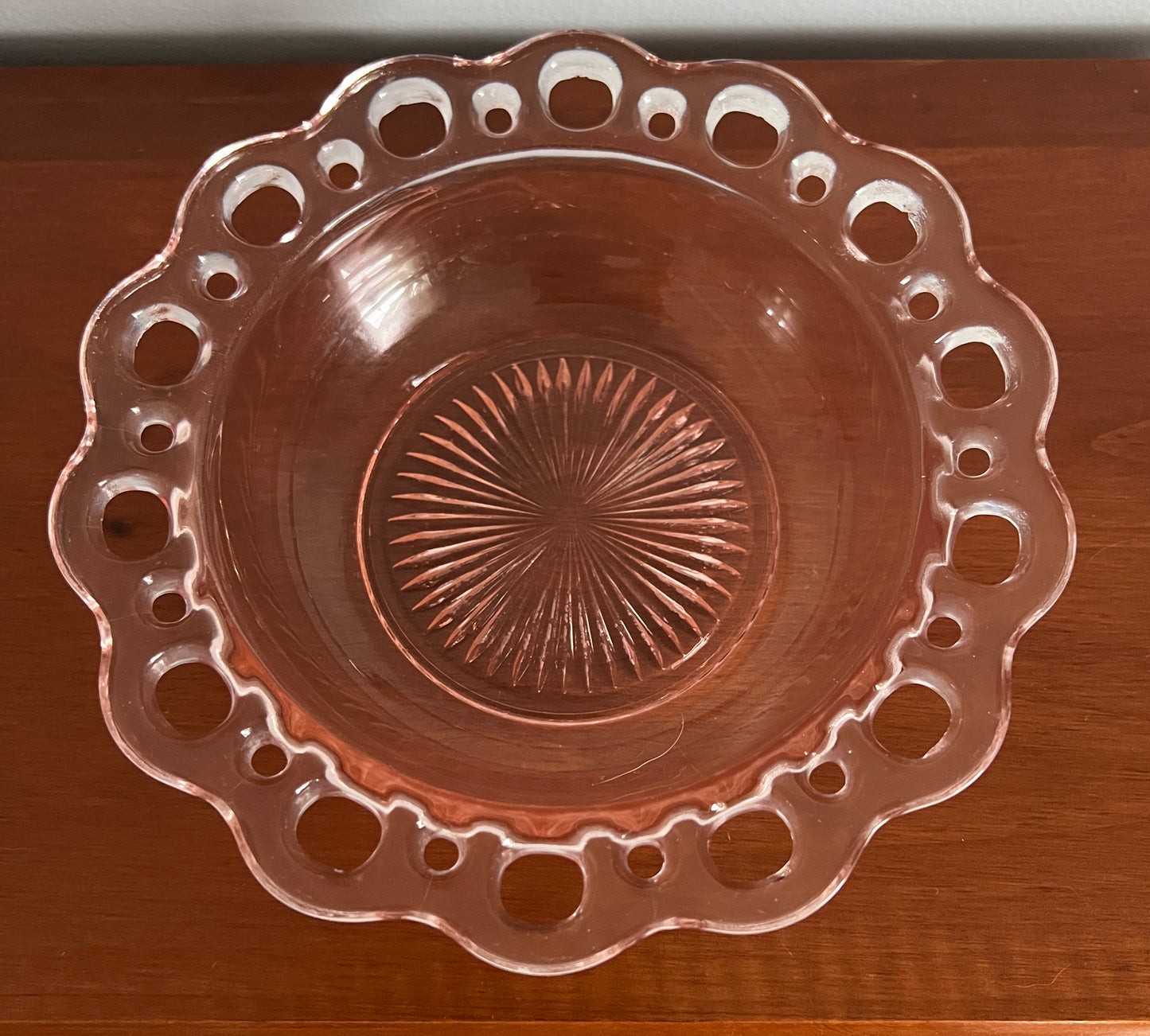 Vintage Anchor Hocking Pink Depression Glass Bowl