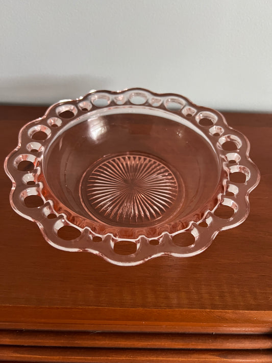 Vintage Anchor Hocking Pink Depression Glass Bowl