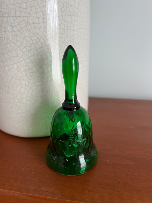 Fenton Green Glass Bell