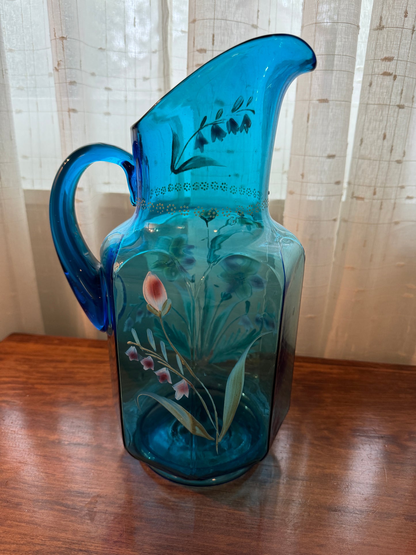 Rare Blue Vintage Pitcher - Fenton