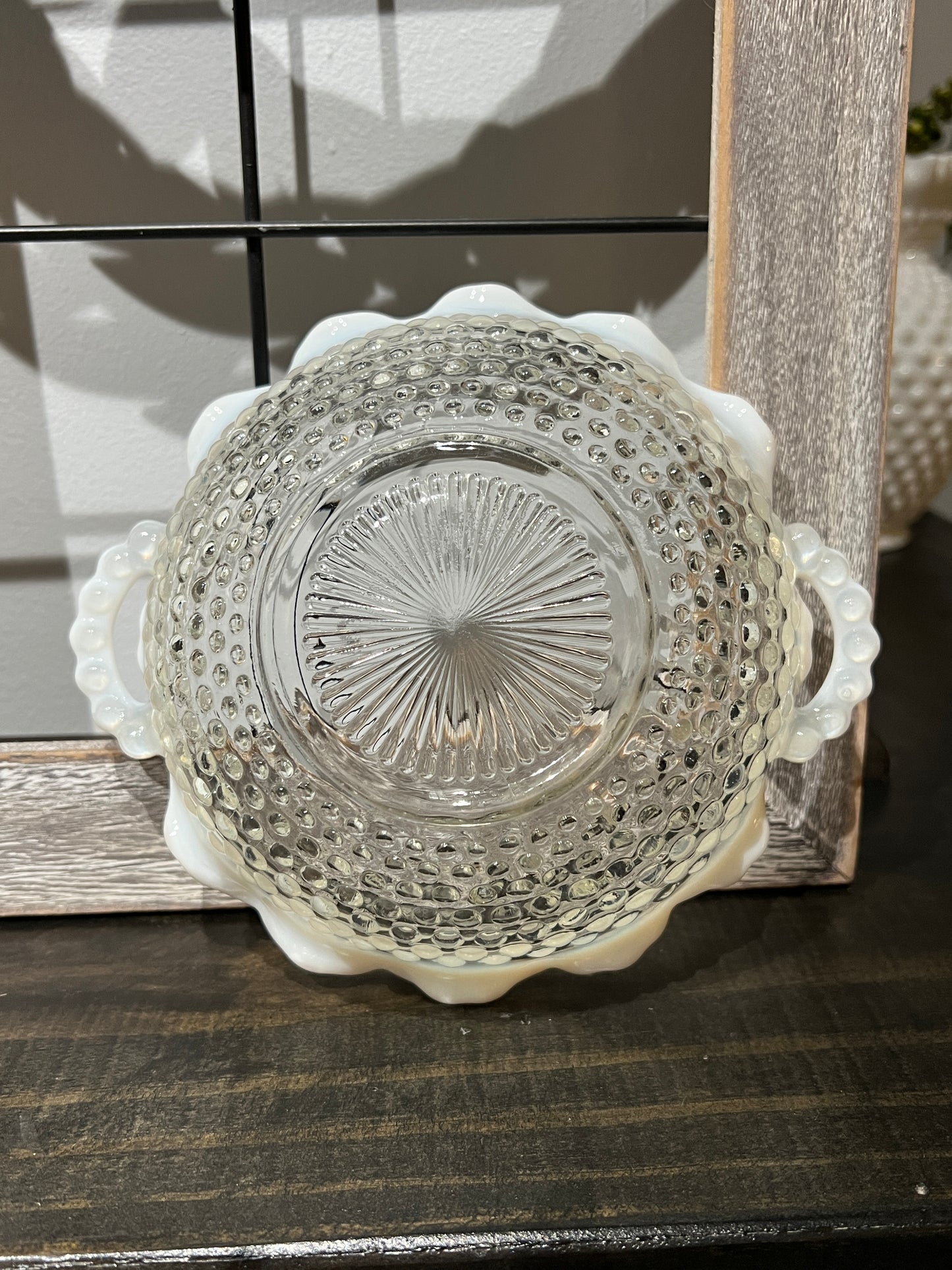 Vintage Hobnail Opalescent Moonstone Bowl Set