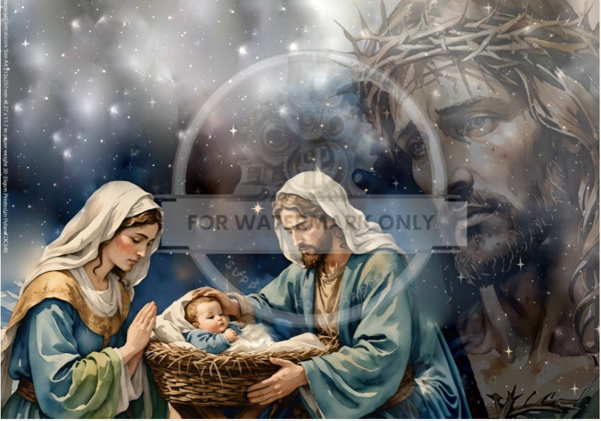 A4 The Nativity DC540 - Decoupage Central