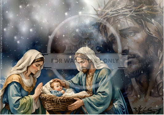 A4 The Nativity DC540 - Decoupage Central