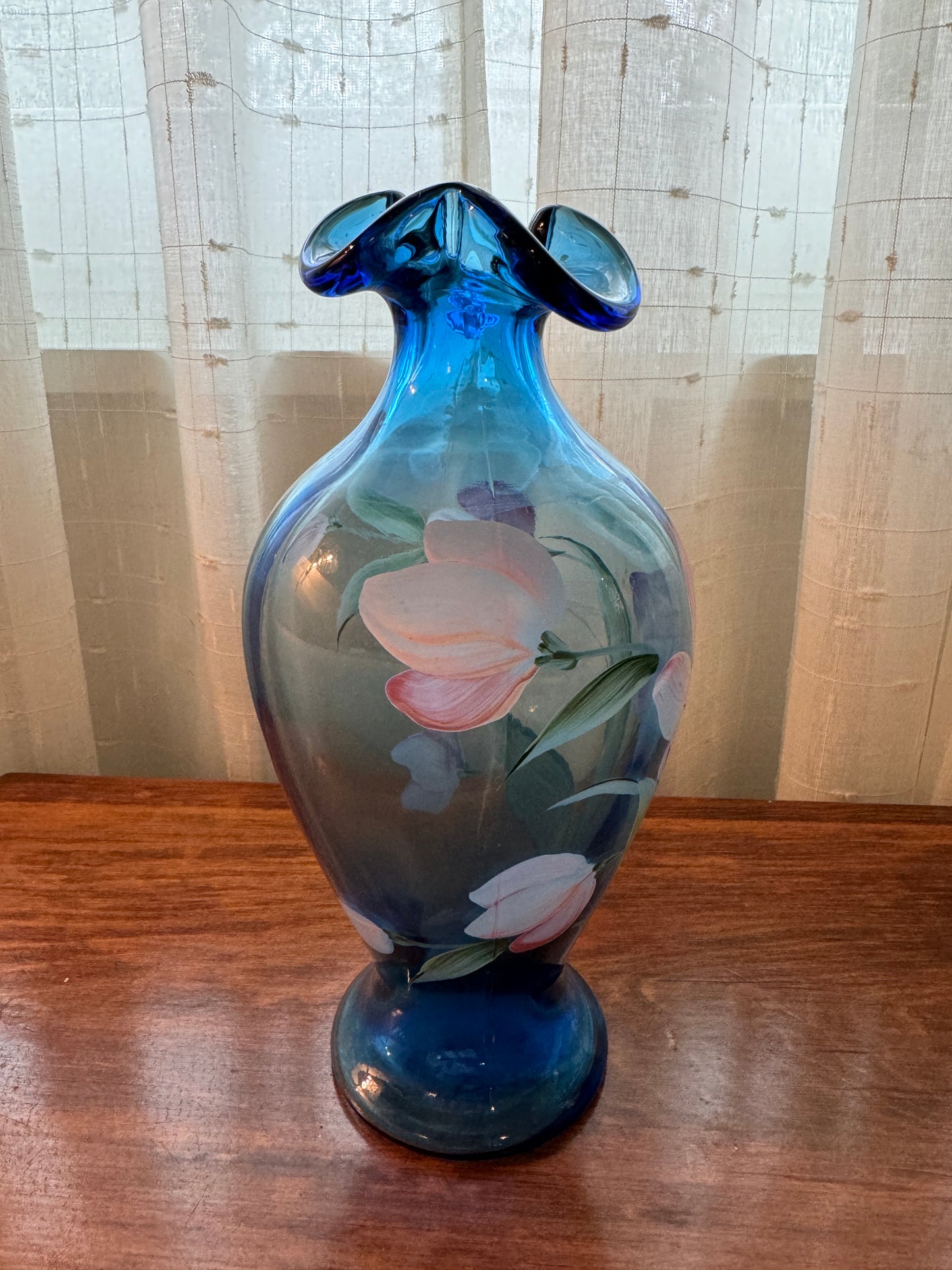 Vintage Fenton Handpainted Vase