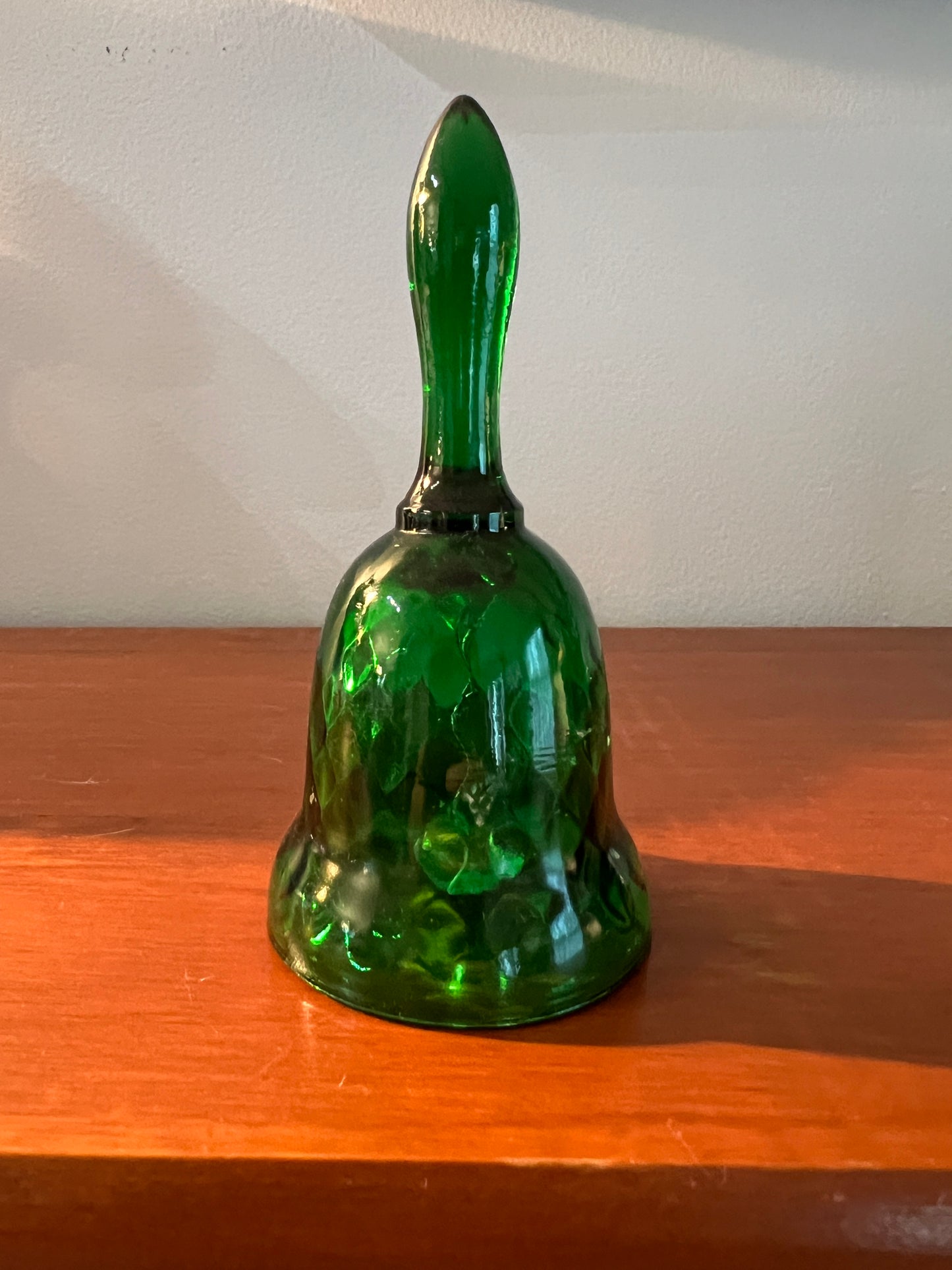 Fenton Green Glass Bell