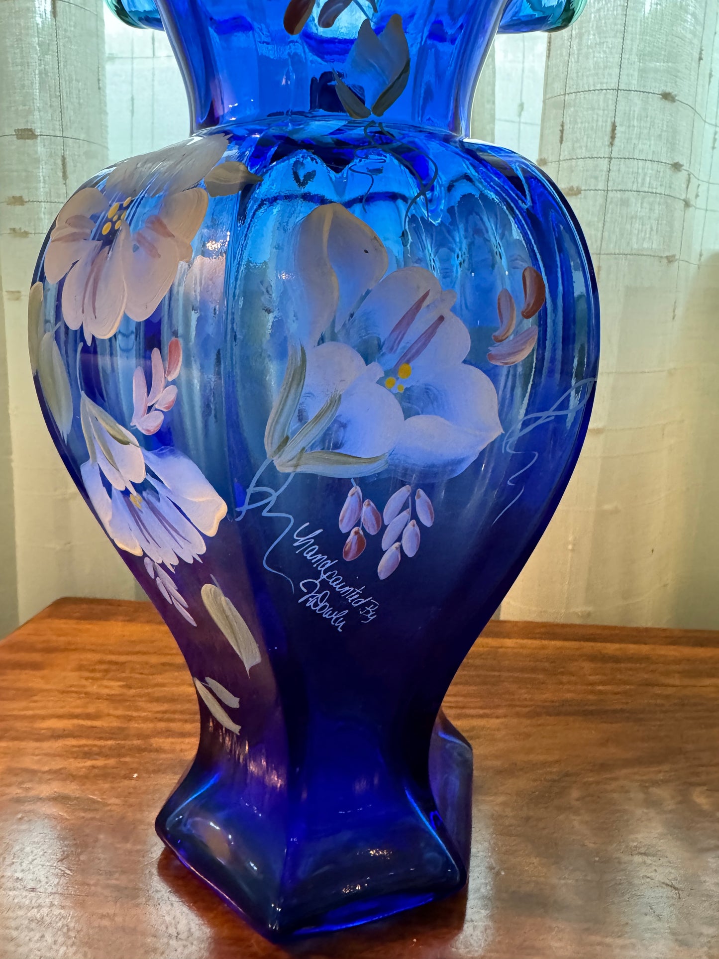 Fenton 75th Anniversary Vase - Cobalt Blue