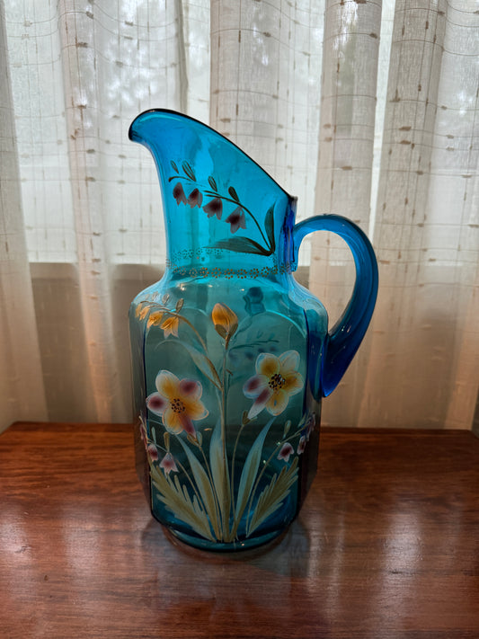 Rare Blue Vintage Pitcher - Fenton