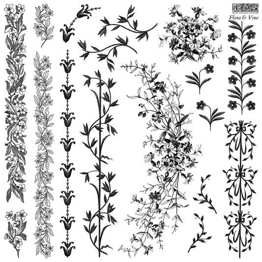 Iron Orchid Designs Flora & Vine Stamp