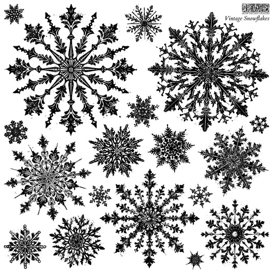 Iron Orchid Designs - VINTAGE SNOWFLAKES Stamp