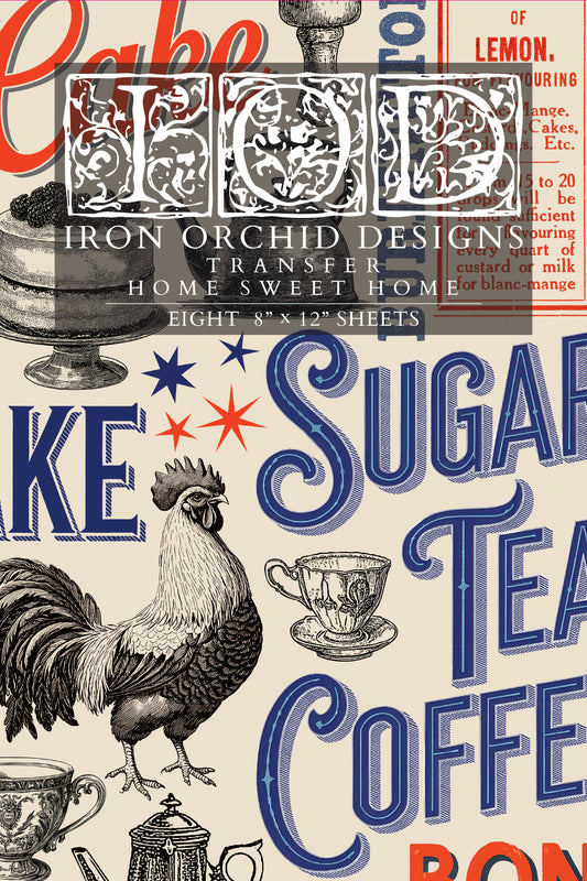 Iron Orchid Designs Home Sweet Home Transfer
