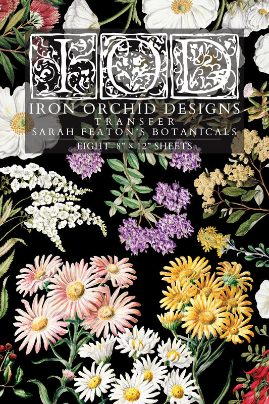 Iron Orchid Designs Sarah Featon's Botanicals Transfer