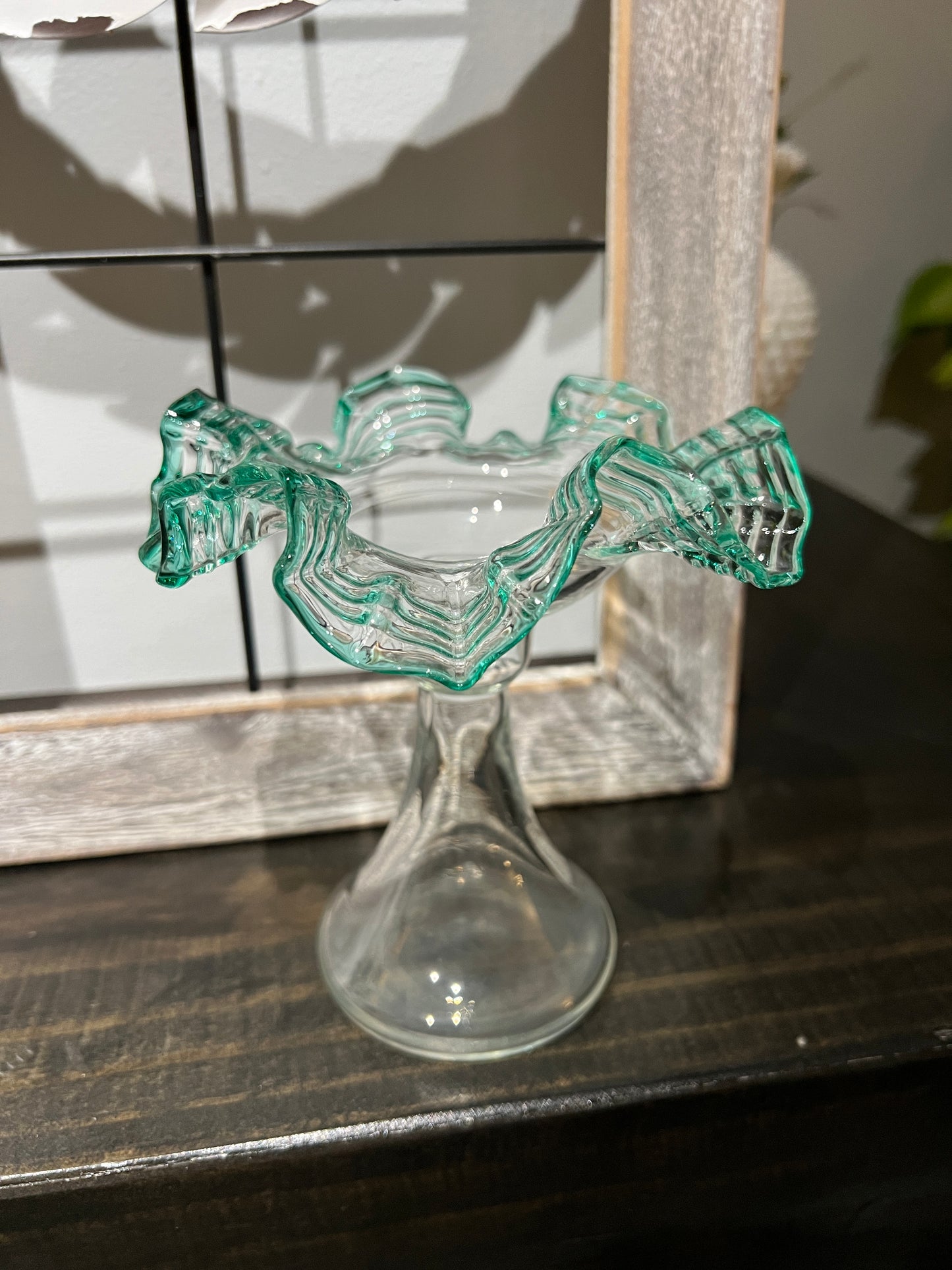 Czech Glass Handkerchief Vase