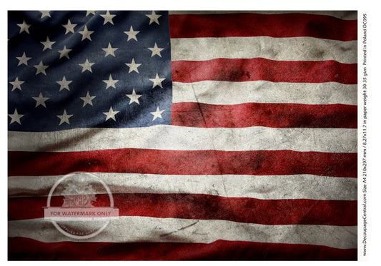 American Flag Decoupage Paper - DC095