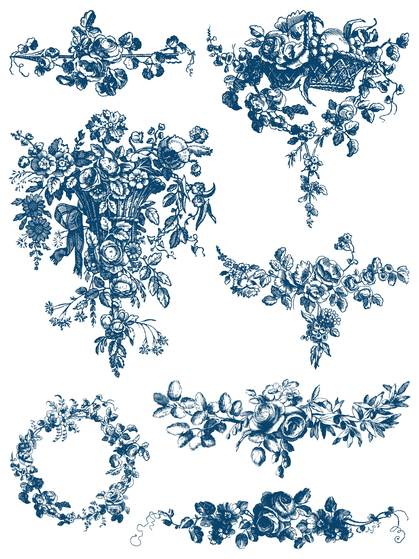 Iron Orchid Designs - Delft Traditions Azure Paint Inlay