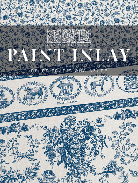 Iron Orchid Designs - Delft Traditions Azure Paint Inlay