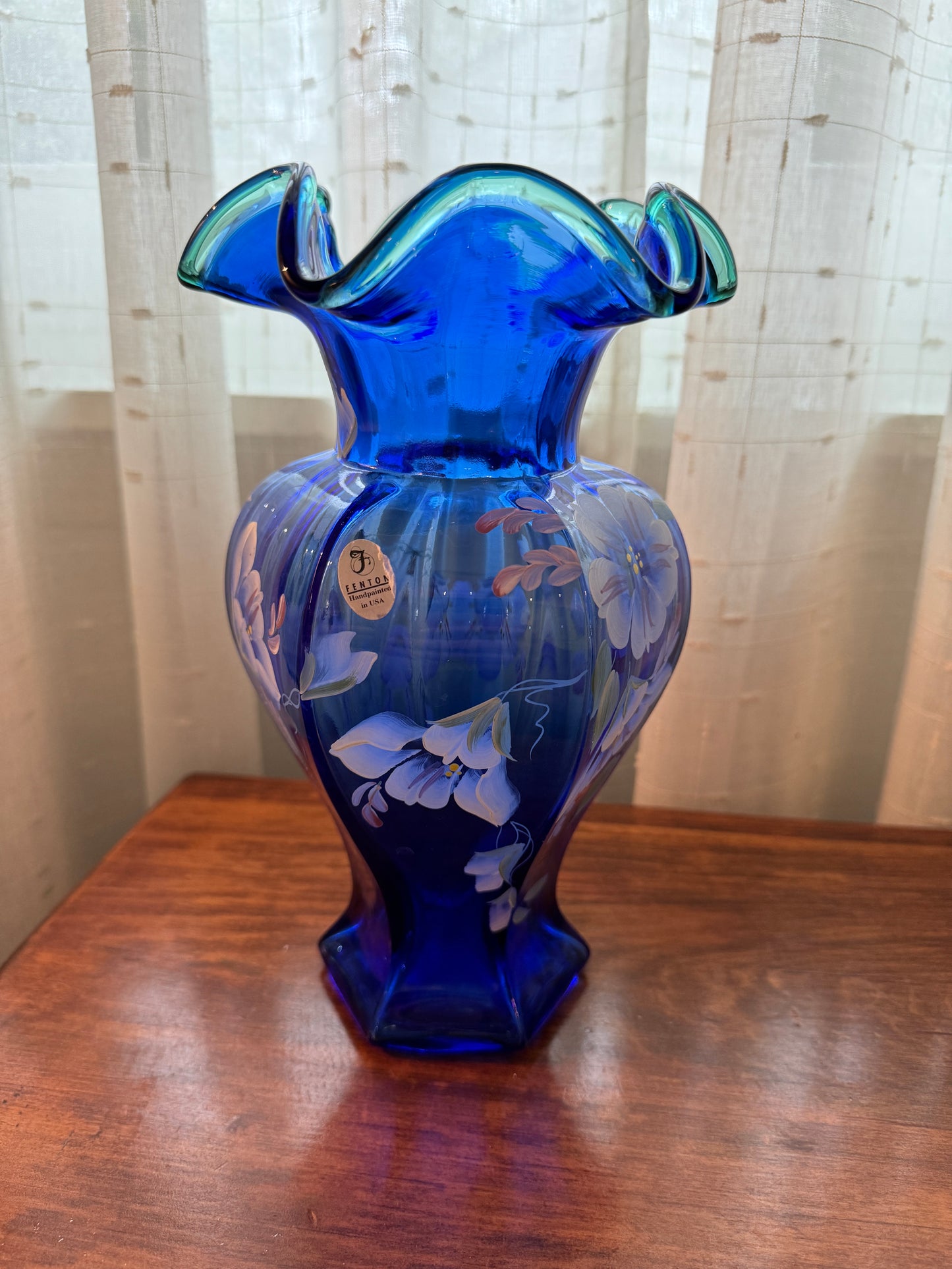 Fenton 75th Anniversary Vase - Cobalt Blue