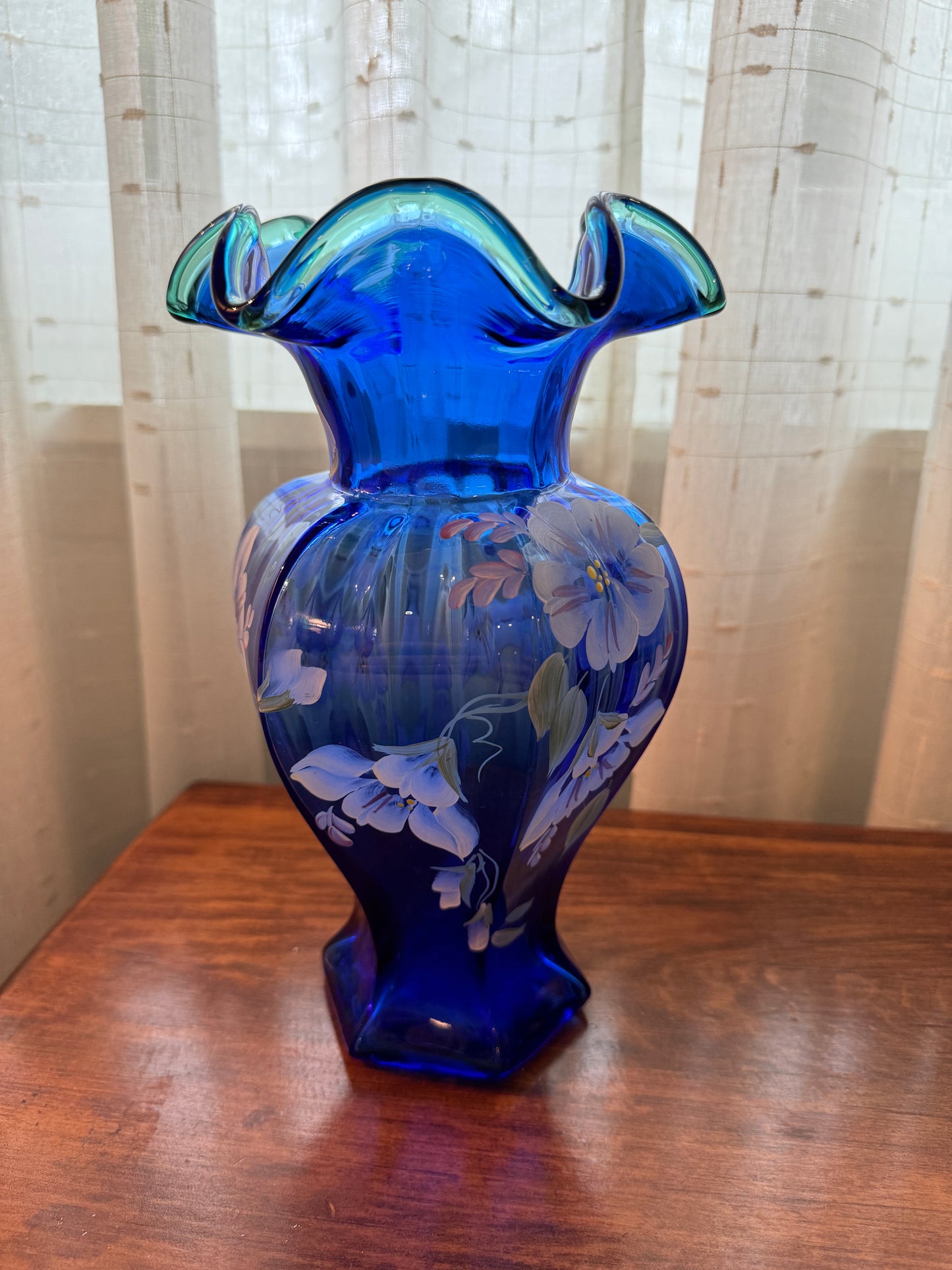 Fenton 75th Anniversary Vase - Cobalt Blue