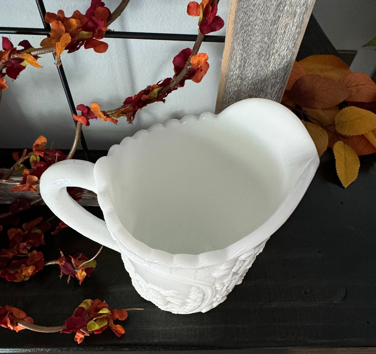 Vintage Milk Glass Imperial Glass Windmill Pitcher