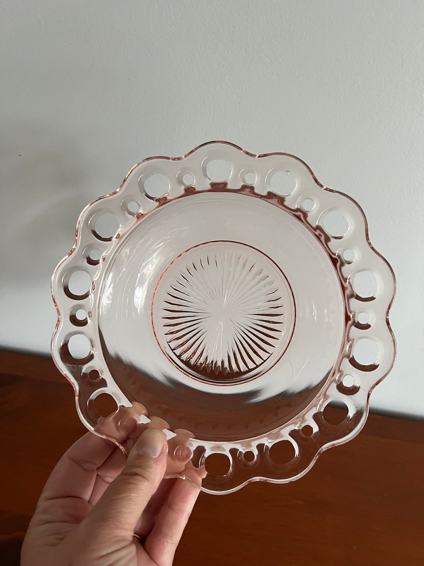 Vintage Anchor Hocking Pink Depression Glass Bowl