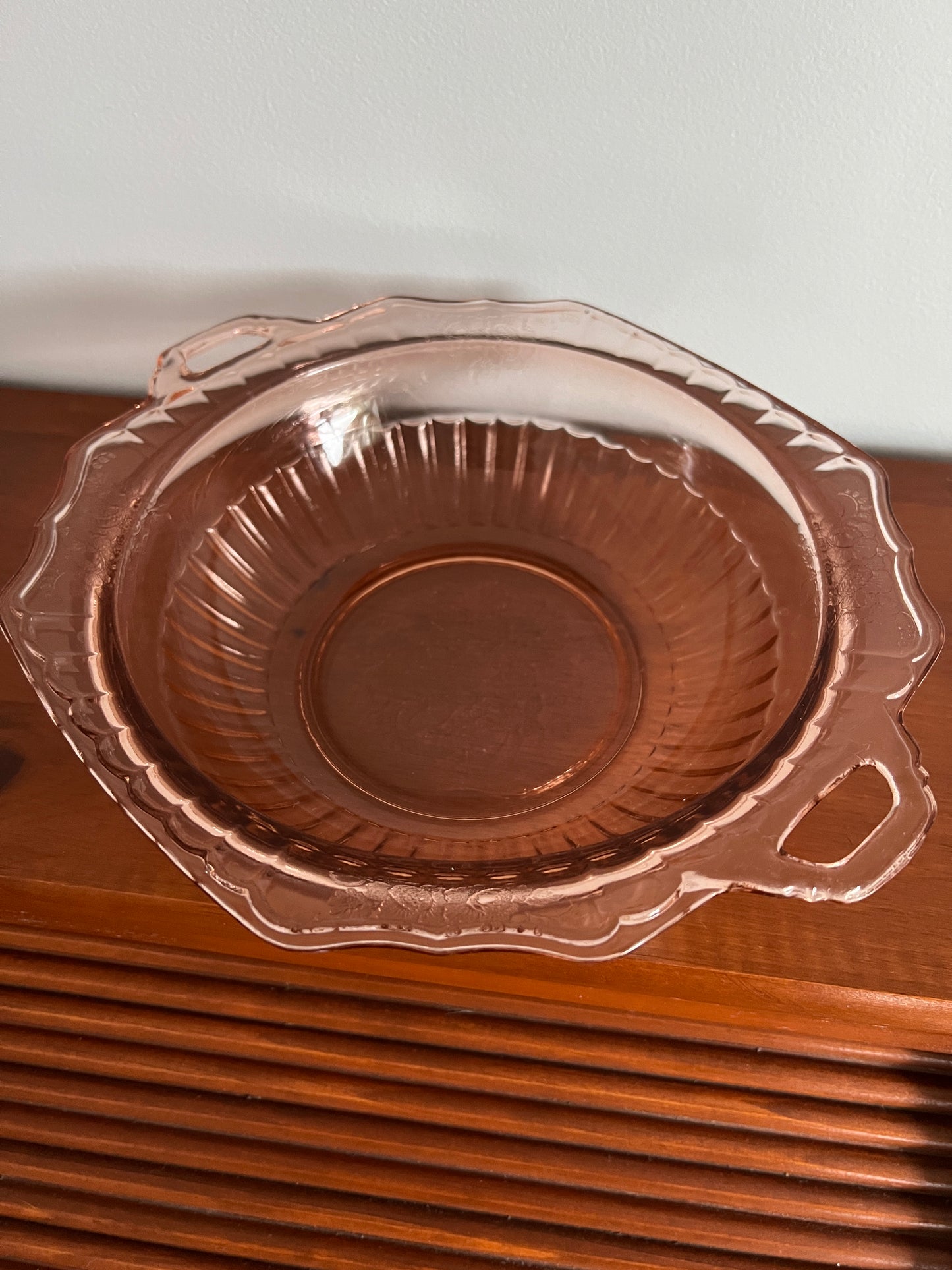 Vintage Anchor Hocking Pink Depression Glass Bowl