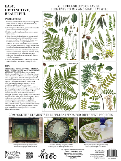 Iron Orchid Designs - Fronds Botanical Transfer