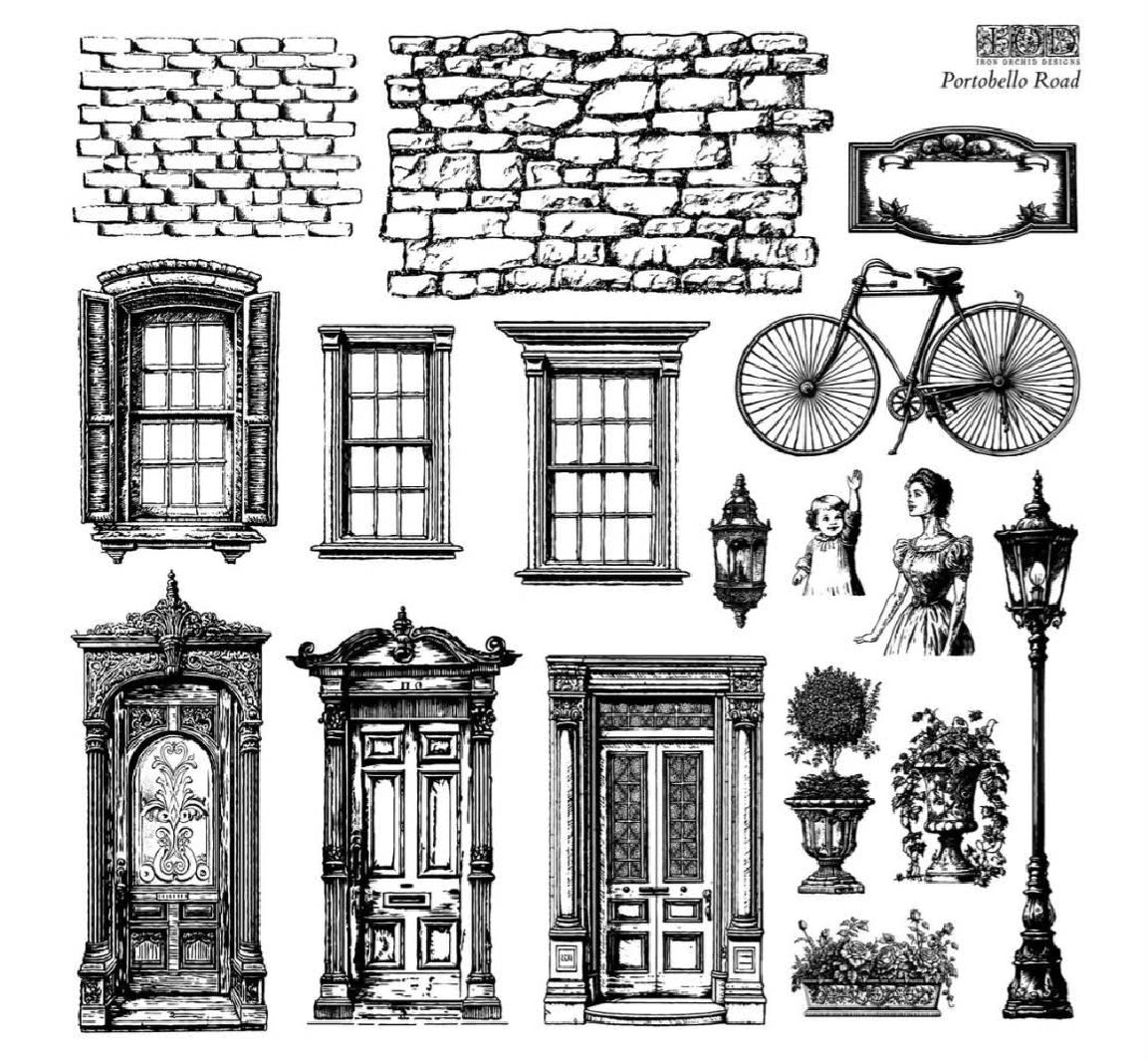 Iron Orchid Designs - Portobello Road 12x12 Stamp