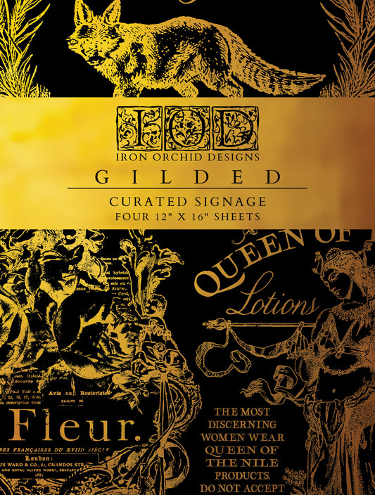 Iron Orchid Designs Category!  "Gilded" - Curated Signage Transfer