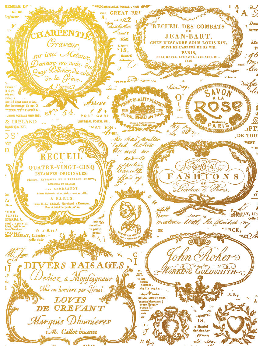 Iron Orchid Designs Category!  "Gilded" - Étiquettes Foil Transfer