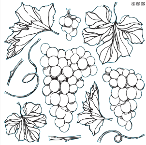 Iron Orchid Designs - Grapes Stamp