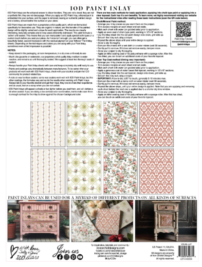 Iron Orchid Designs - Lattice Rose Paint Inlay