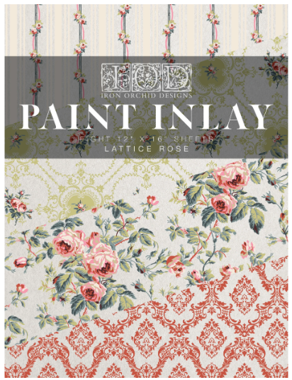 Iron Orchid Designs - Lattice Rose Paint Inlay