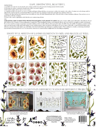 Iron Orchid Designs - Painterly Florals Transfer